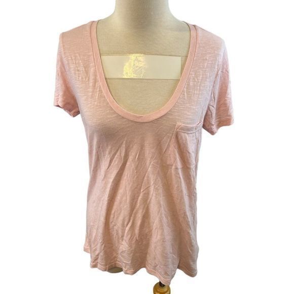 NWOT CASLON Rounded V-Neck T-Shirt in Pink Chintz (M)‎ - Picture 9 of 10